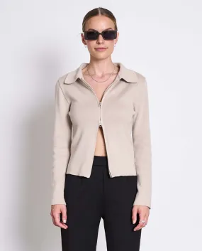Cardigan zippé en coton biologique